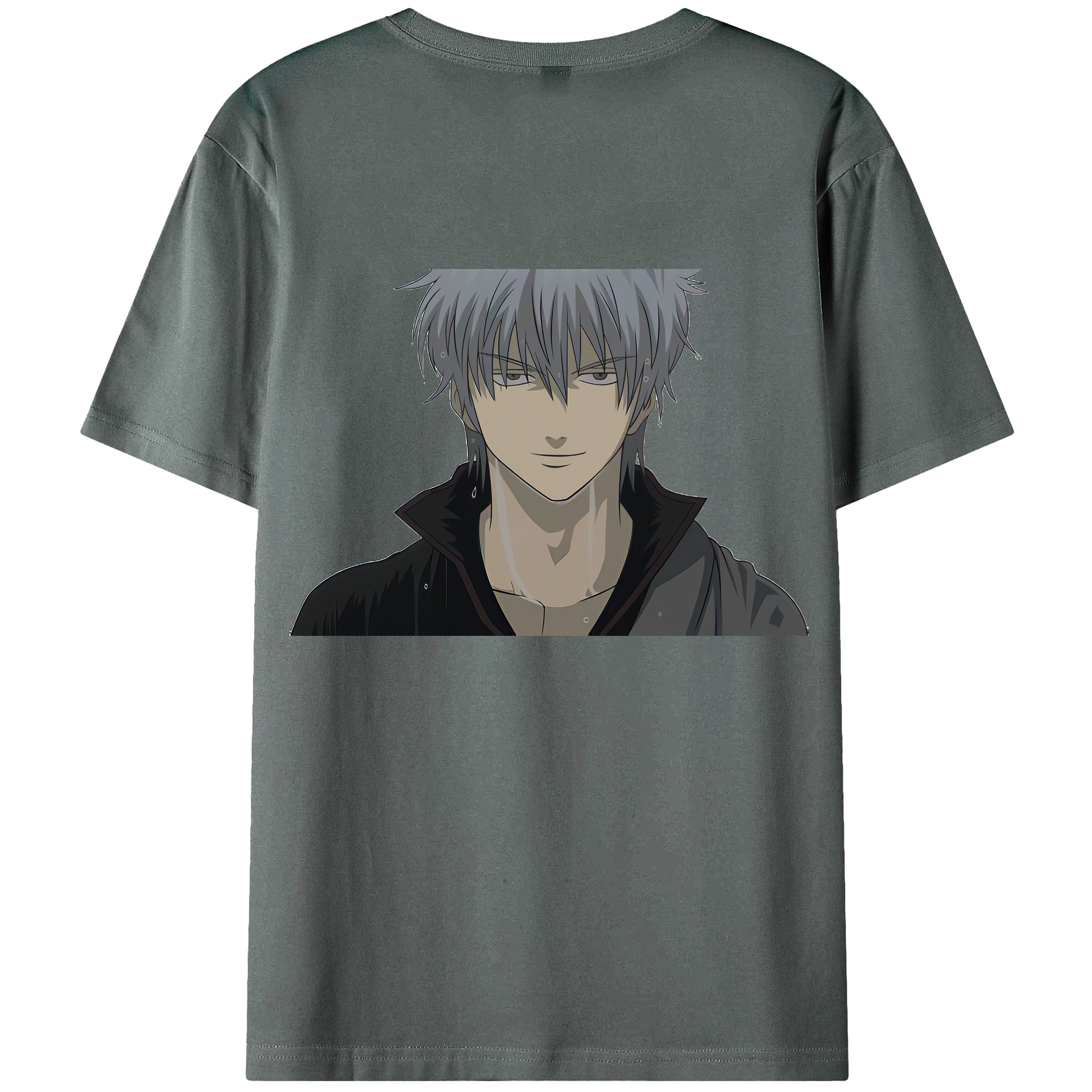 （画像用） ぎんたま 坂田銀時（さかたぎんとき） 神楽 志村新八（しむら しんぱち） GINTAMA Sakata Gintoki Kagura Shimura Shinpachi 綿100％ メンズ半袖Tシャツ（バックプリント） 通気性